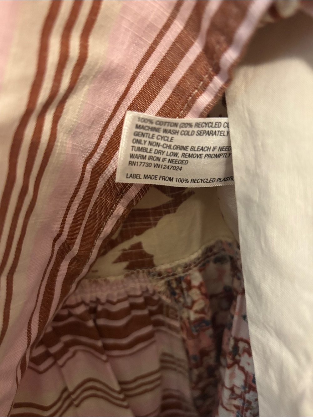 NWT Smocked Patchwork Mini Skirt - Pink & Brown - Picture 4 of 4